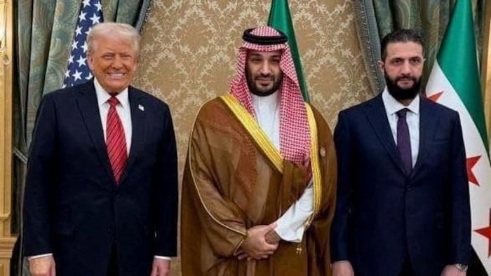 Ahmed Al-Charaa, Donald Trump et Mohammed ben Salmane.