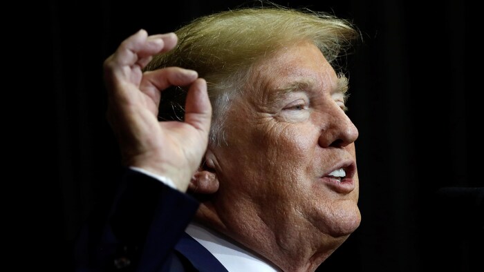 Le président des États-Unis, Donald Trump, a prononcé un discours dans un événement partisan au Dakota du Sud, le 7 septembre 2018.