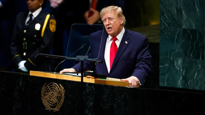 Donald Trump s'exprime à la tribune de l'Assemblée générale de l'ONU, le 22 septembre 2026.