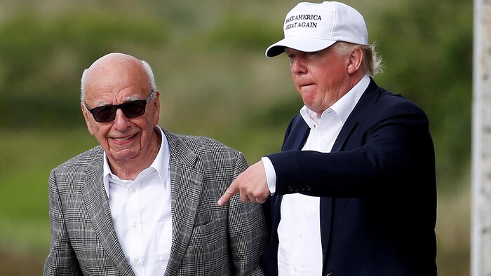 Rupert Murdoch et Donald Trump côte à côte.