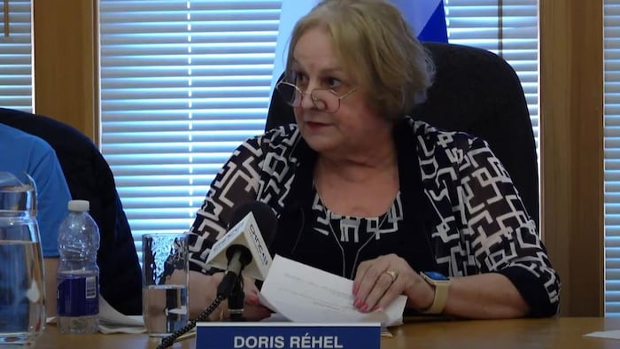 Doris Réhel lors d'un conseil municipal.