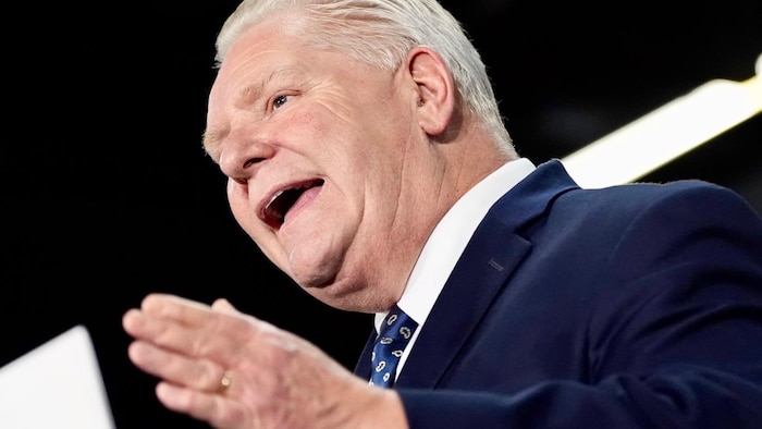 Doug Ford en point de presse à Toronto, le 21 janvier 2026.