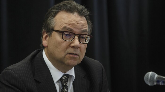 Doug Wylie, lors d'une conférence de presse à Edmonton en 2019.