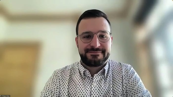 Philippe Robert lors d’une entrevue en visioconférence.