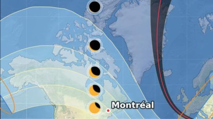 Le taux d'obscuration maximaux du Soleil sera de 18,3 % Montréal.
