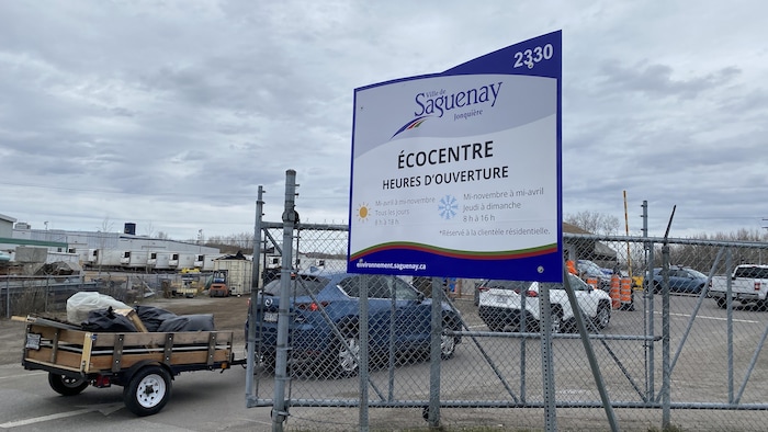 L'entrée de l'écocentre de Jonquière.