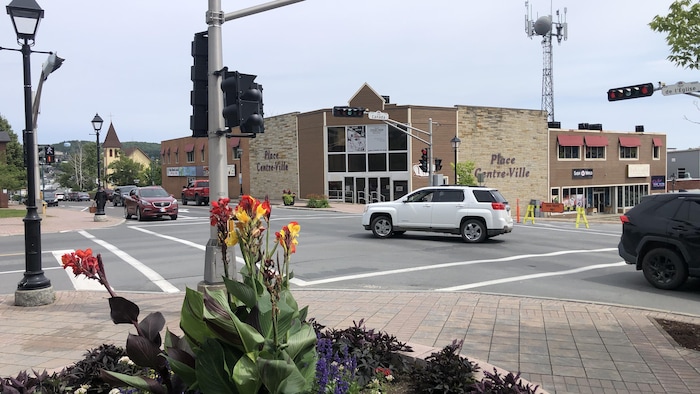 Une intersection à Edmundston.