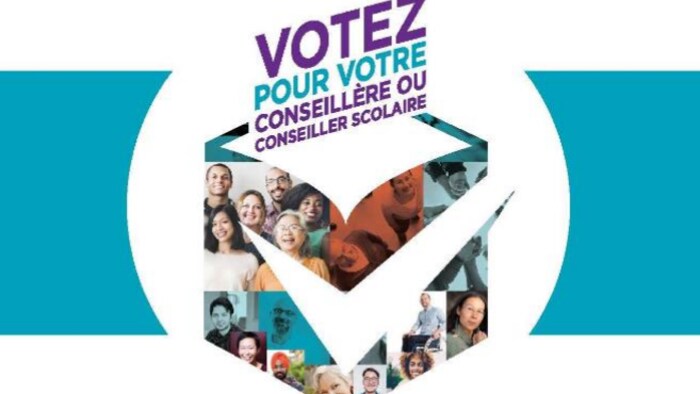 Sur cette affiche de CSEO, on peut lire « Votez pour votre conseillère ou votre conseiller scolaire »