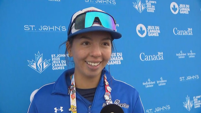 Eleyna Brooks aux Jeux du Canada, à Saint-Jean de Terre-Neuve, le 19 août 2025.