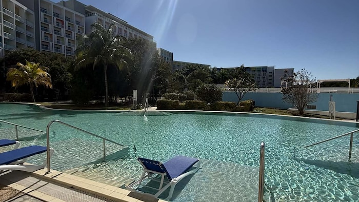 La piscine de l’hôtel Iberostar Origin Bella Vista, à Cuba, le 10 février 2026.