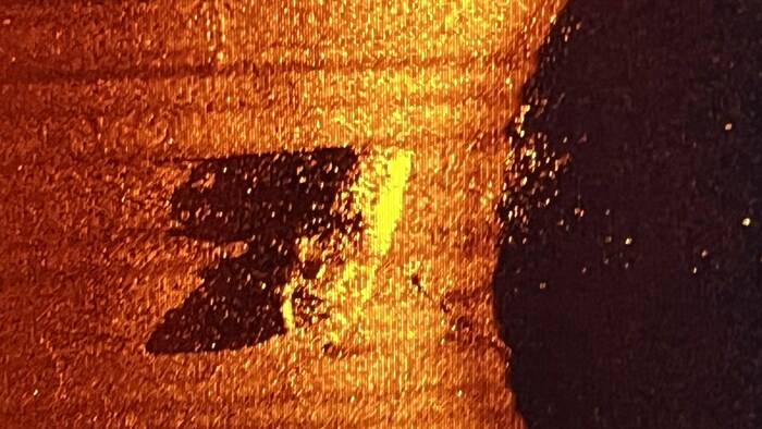 Image sonar d'une l'épave.