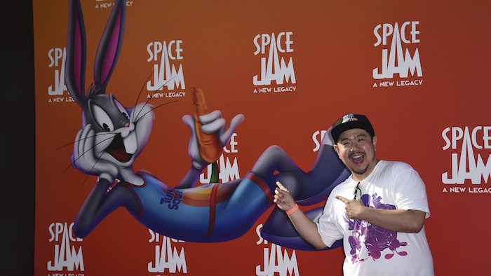 Eric Bauza arrived at the world premiere of Space Jam: A New Legacy on July 12, 2021, at Regal LA Live in Los Angeles.