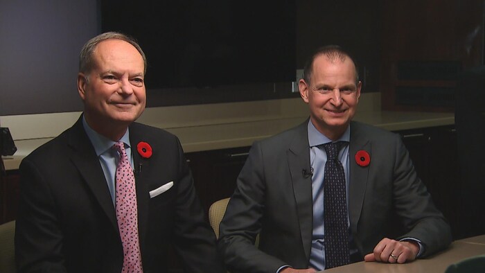 Les ministres des Finances de l'Ontario et du Québec, Peter Bethlenfalvy et Eric Girard, ont tenu une rencontre à Toronto, lundi.