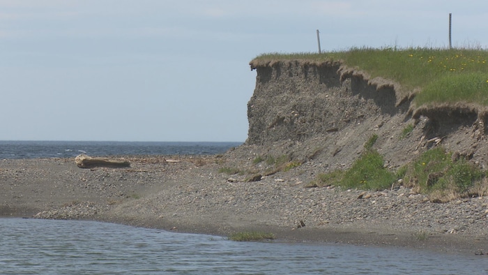 Une plage affectée par l'érosion