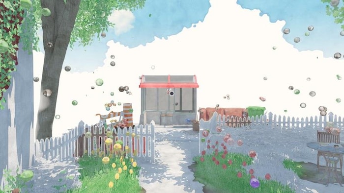 A painted landscape of a typical Montreal park in summer.