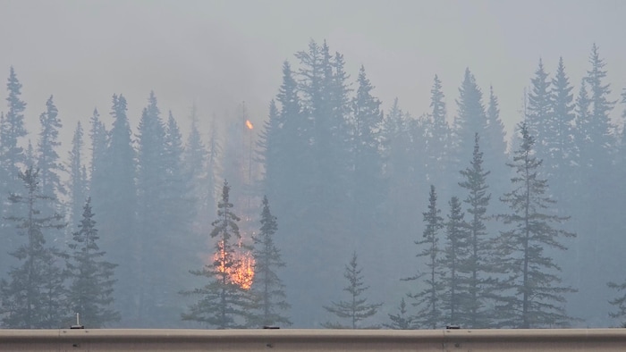 لقطة اليوم لحريق الغابات الذي يقترب من جاسبر في ألبرتا.