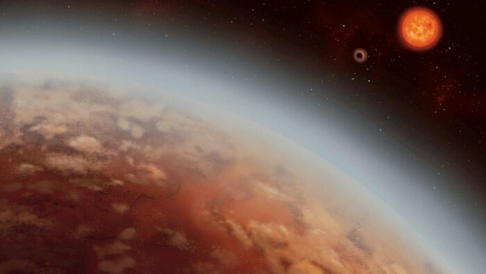 Représentation artistique de l’exoplanète K2-18b.