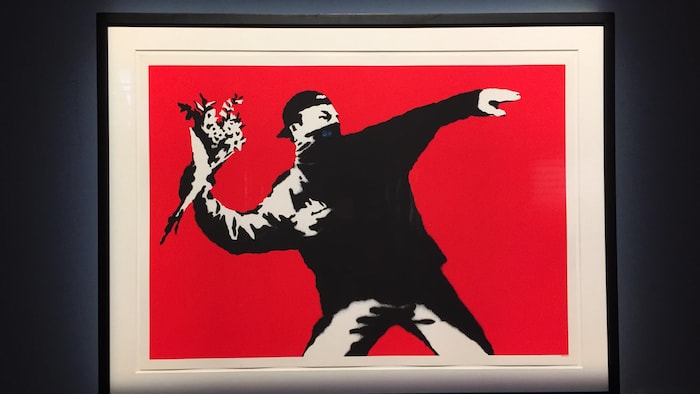 Une toile de Banksy s'auto-détruit en pleine enchère