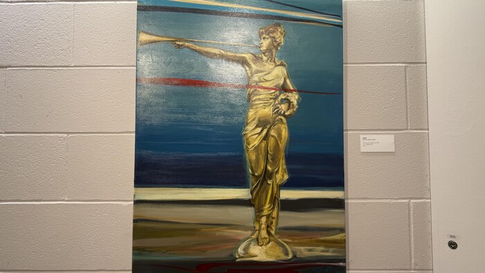 « Away », une peinture de Michel Saint Hilaire, inspirée de son voyage à Rome.