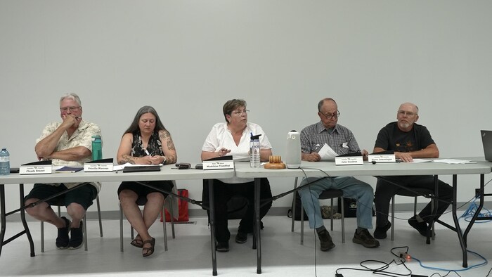 Le conseil municipal de Fauquier-Strickland le 14 juillet.