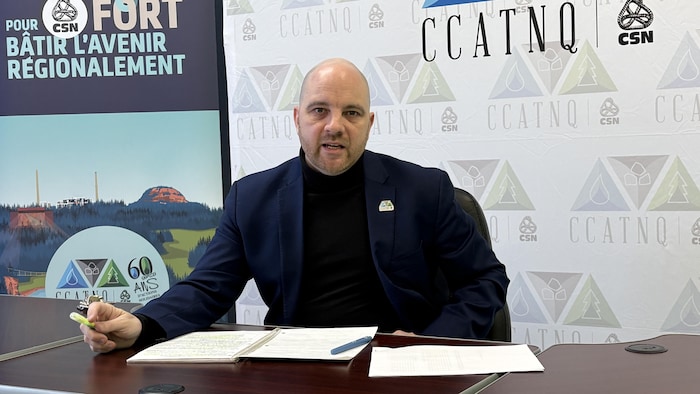 Félix-Antoine Lafleur, président du Conseil central de l’Abitibi-Témiscamingue et du Nord-du-Québec (CCATNQ - CSN).