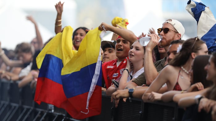 Au spectacle de Luis Fonsi, les amateurs de musique latino étaient nombreux à brandir le drapeau de leur pays.