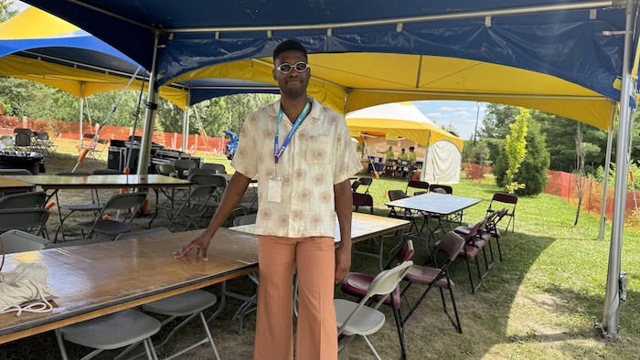 Clerel Djamen est l'un des artistes francophones présents au festival.