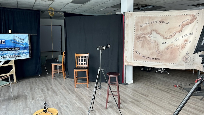 L'intérieur d'un espace artistique. 