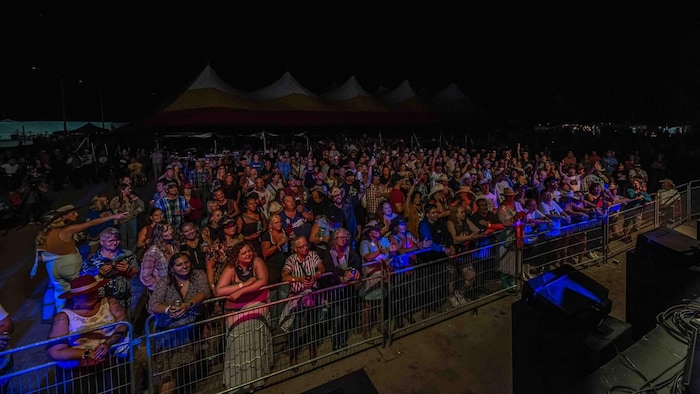La foule lors d'un spectacle durant le festival.