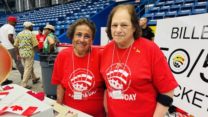 Two women in red colored sweater. Nevertheless, canada day: multiculturalism highlighted canada day: multiculturalism highlighted new