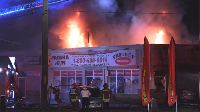Incendie chez Phatboy Fireworks.