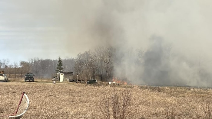 Un feu de forêt.