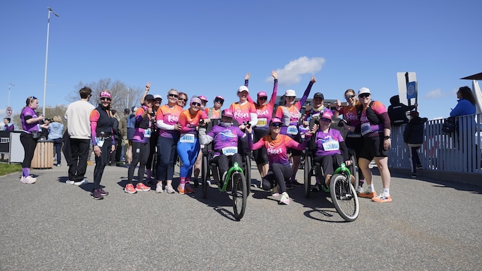 Les Roses lors de l'événement sportif.