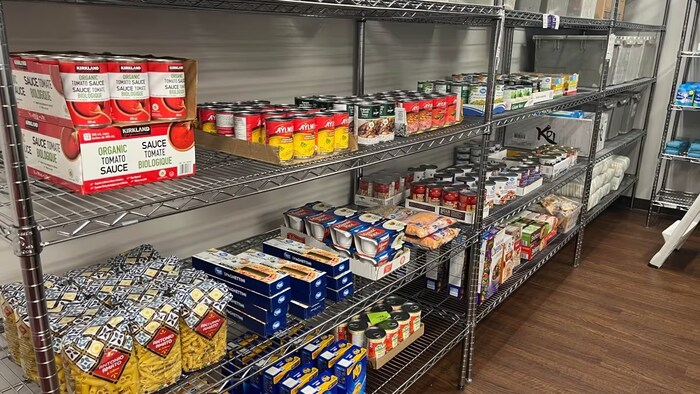 Food Support Services at Western University helps provide some staples for students who might be struggling to keep the fridge full as food prices continue to climb. (Andrew Lupton/CBC)