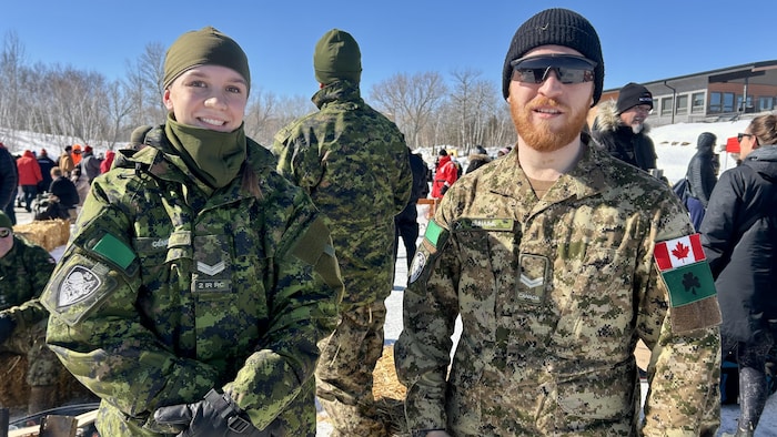 Yannick Duhaime et Jade Genier des Forces armées canadiennes.