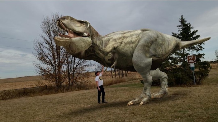 Scotty le tyrannosaure en réalité virtuelle augmentée.