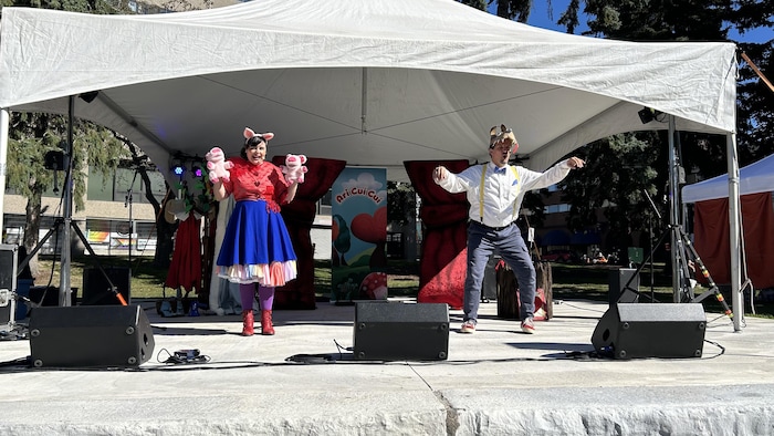 Une activité familiale du French Fest à Sudbury
