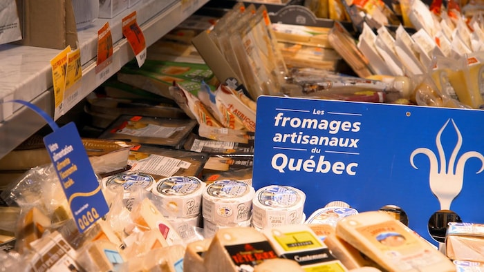 Divers fromages du Québec sont ici proposés.