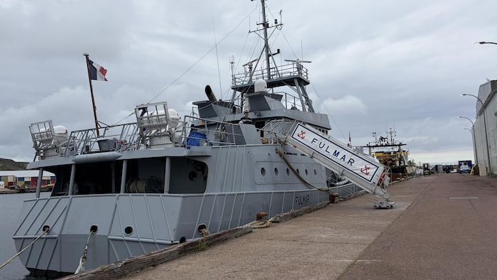 Une photo du Fulmar, patrouilleur de la Marine nationale française .