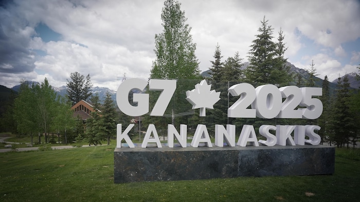 Le logo du G7 2025 à Kananaskis.
