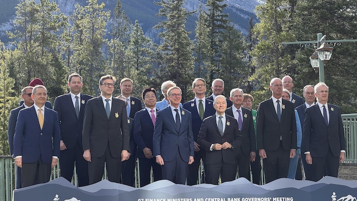 La traditionnelle photo de famille des ministres des Finances du G 7.