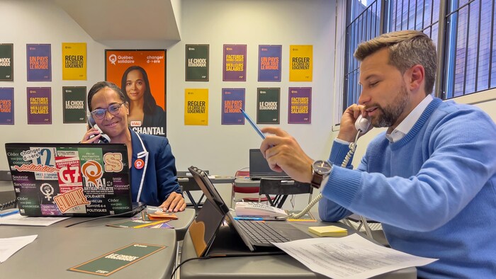 Gabriel Nadeau-Dubois au téléphone