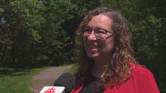 Gaétane Deschênes, en entrevue.