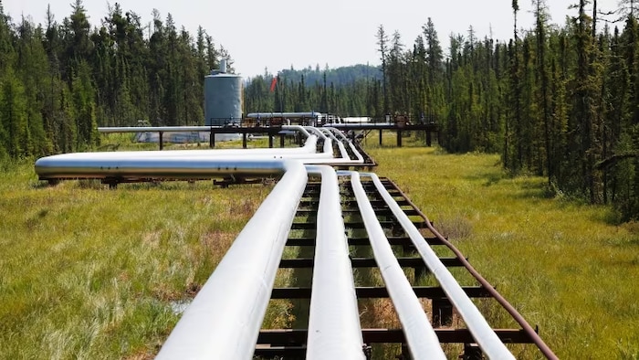 Un pipeline de transport d'hydrocarbures.