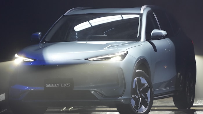 Une voiture Geely EX5 à Jakarta, en Indonésie, le 22 janvier 2025.