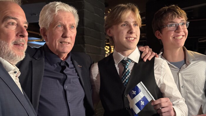 Gilles Duceppe dans un rassemblement du Bloc québécois.