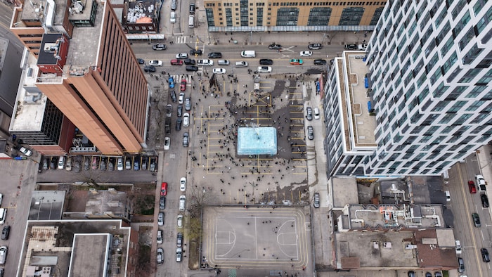 Le club vu d'un drone.