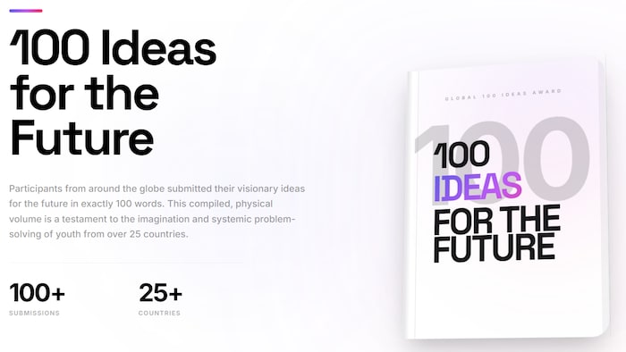 Une capture d'écran du site Global 100.