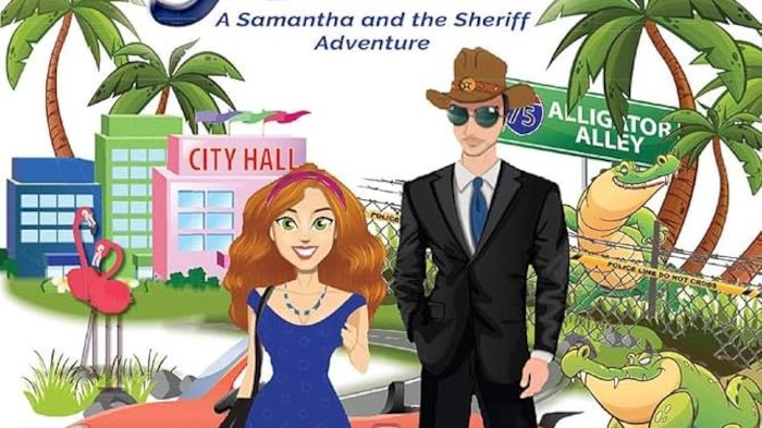 Couverture du roman Alligator Alley, deuxième tome de la série Samantha and the Sheriff de Gord Hume.
