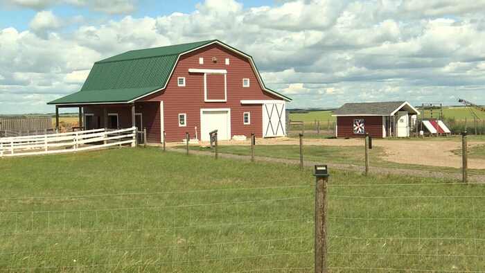 Une grange dans une ferme.